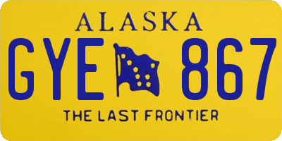 AK license plate GYE867