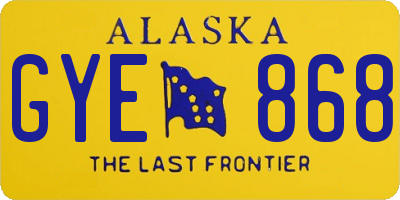 AK license plate GYE868