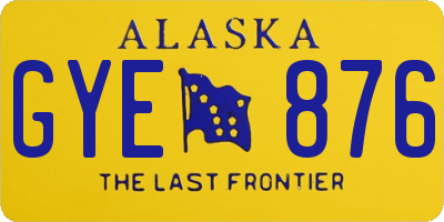 AK license plate GYE876