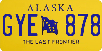 AK license plate GYE878