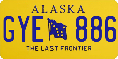 AK license plate GYE886