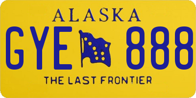 AK license plate GYE888