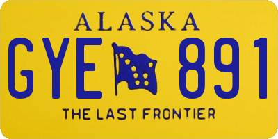 AK license plate GYE891