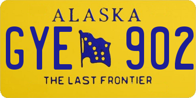 AK license plate GYE902