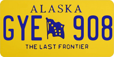 AK license plate GYE908