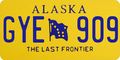 AK license plate GYE909