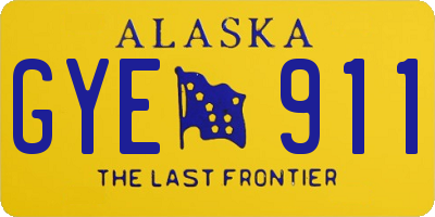 AK license plate GYE911