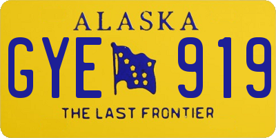 AK license plate GYE919