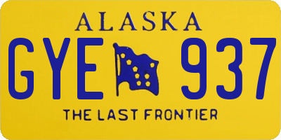 AK license plate GYE937