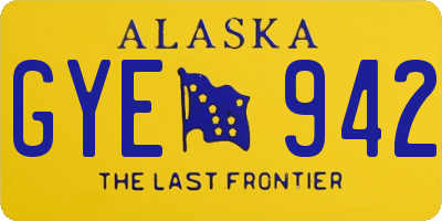 AK license plate GYE942