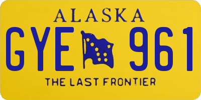 AK license plate GYE961