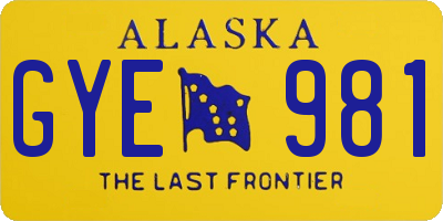 AK license plate GYE981