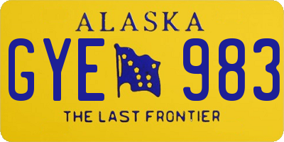 AK license plate GYE983