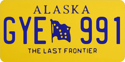 AK license plate GYE991