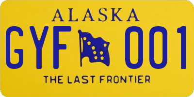 AK license plate GYF001