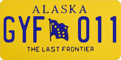 AK license plate GYF011