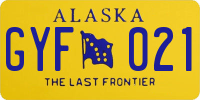 AK license plate GYF021