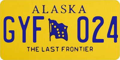 AK license plate GYF024