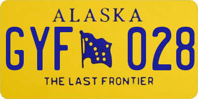AK license plate GYF028