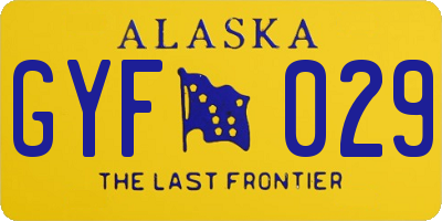 AK license plate GYF029