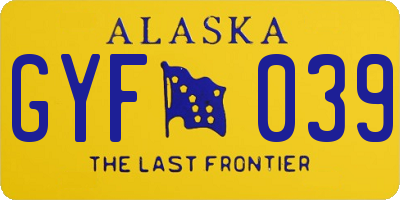 AK license plate GYF039