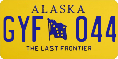 AK license plate GYF044