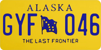 AK license plate GYF046