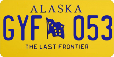 AK license plate GYF053