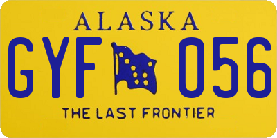 AK license plate GYF056