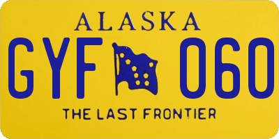 AK license plate GYF060