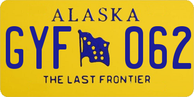 AK license plate GYF062