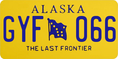 AK license plate GYF066