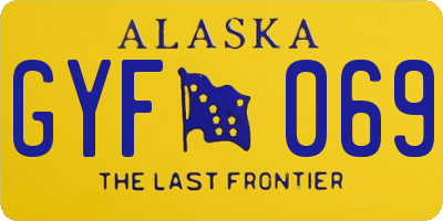 AK license plate GYF069