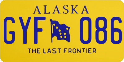 AK license plate GYF086