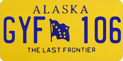 AK license plate GYF106