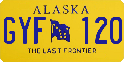 AK license plate GYF120