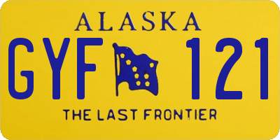 AK license plate GYF121