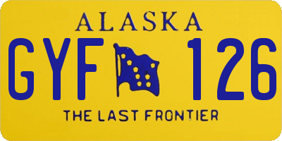 AK license plate GYF126