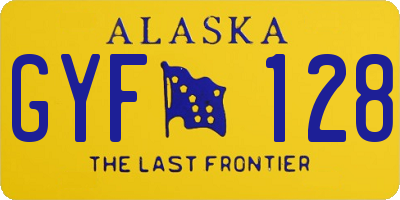 AK license plate GYF128