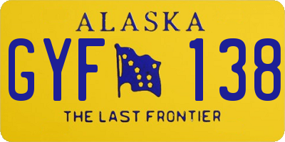 AK license plate GYF138