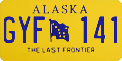 AK license plate GYF141