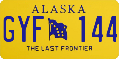AK license plate GYF144
