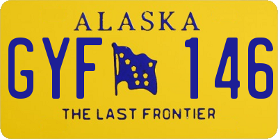 AK license plate GYF146