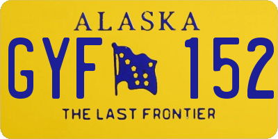 AK license plate GYF152