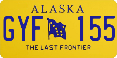 AK license plate GYF155