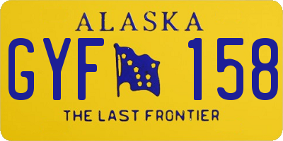 AK license plate GYF158