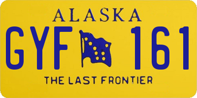 AK license plate GYF161