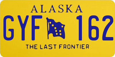 AK license plate GYF162