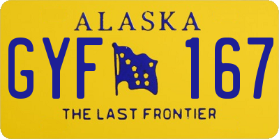 AK license plate GYF167