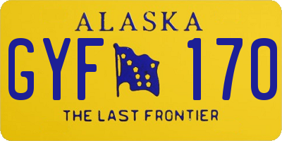 AK license plate GYF170